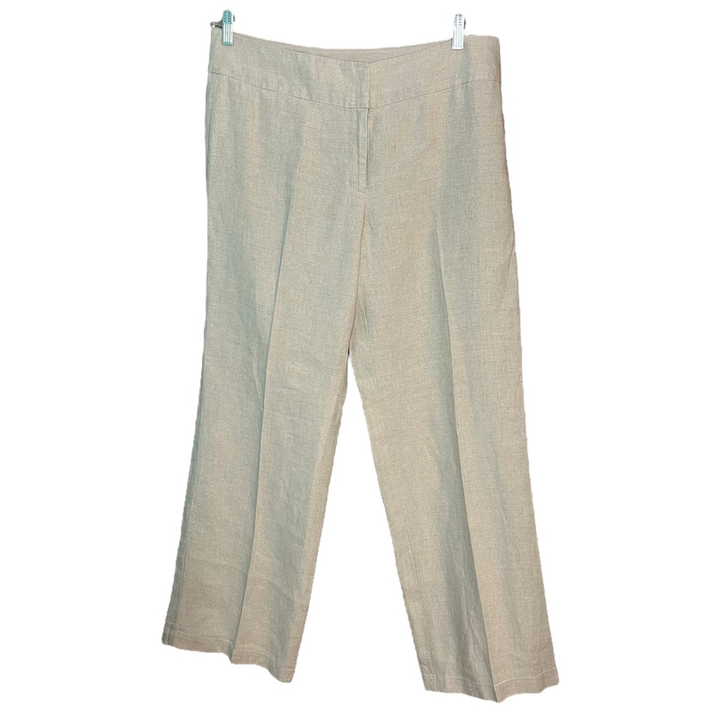 Eileen Fisher Beige Organic Linen Pants Trousers Women’s Size 14
